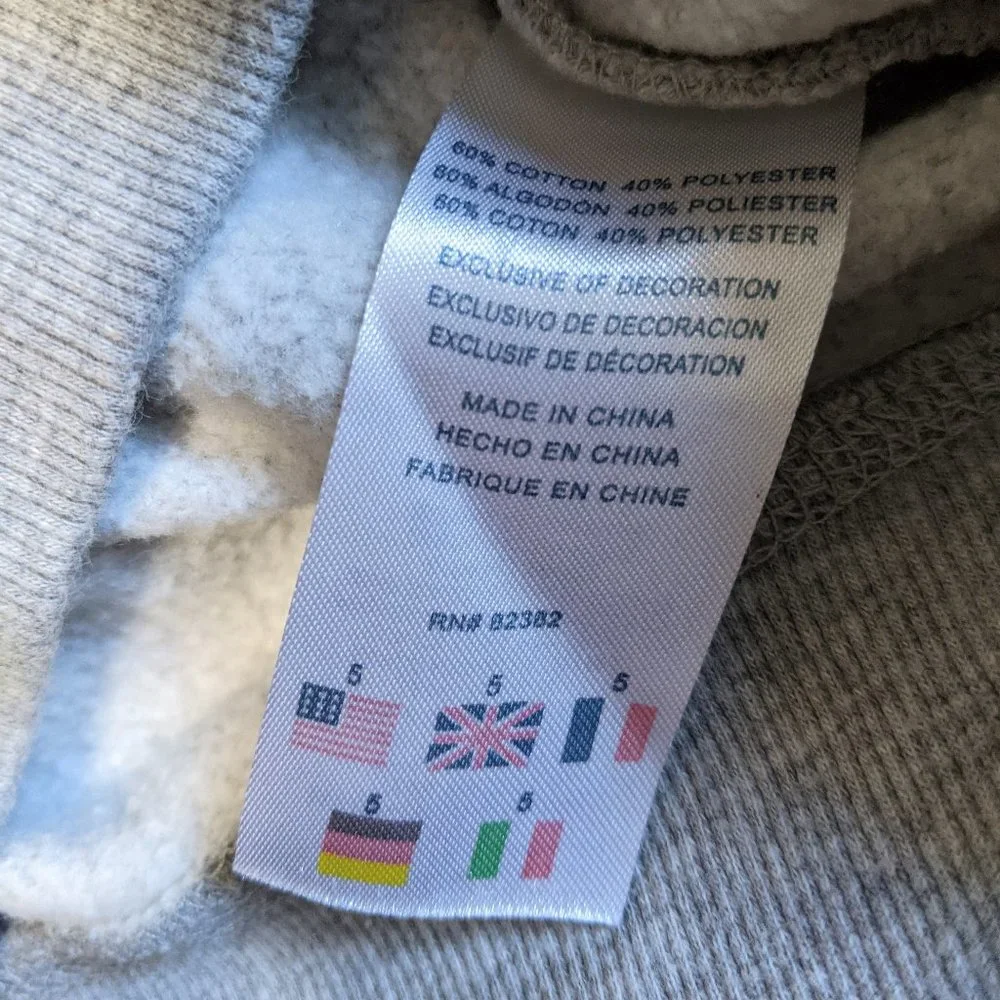 Champion Logo Grey Hoodie Jacket Kids 5 - Picture 7 of 8